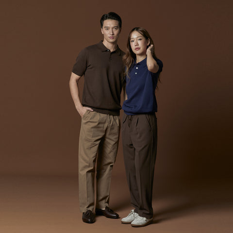 ASHTON KNIT POLO - NAVY