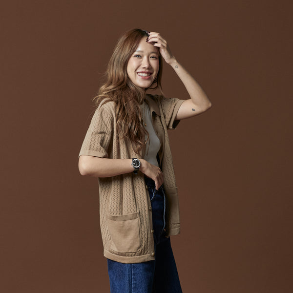 COLLIN KNIT SHIRT - BROWN