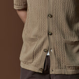 COLLIN KNIT SHIRT - BROWN