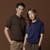 ASHTON KNIT POLO - BROWN