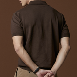 ASHTON KNIT POLO - BROWN