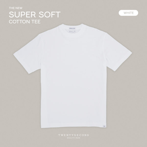 THE NEW SUPER SOFT COTTON TEE - WHITE