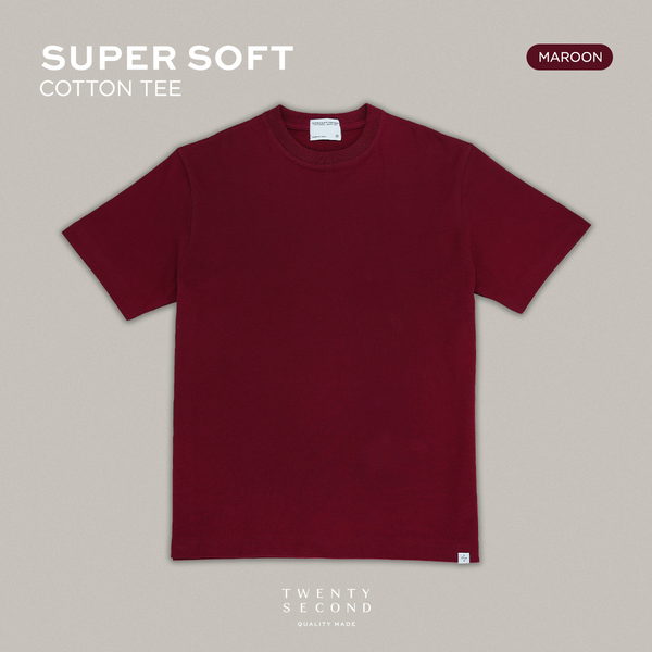 THE NEW SUPER SOFT COTTON TEE - MAROON