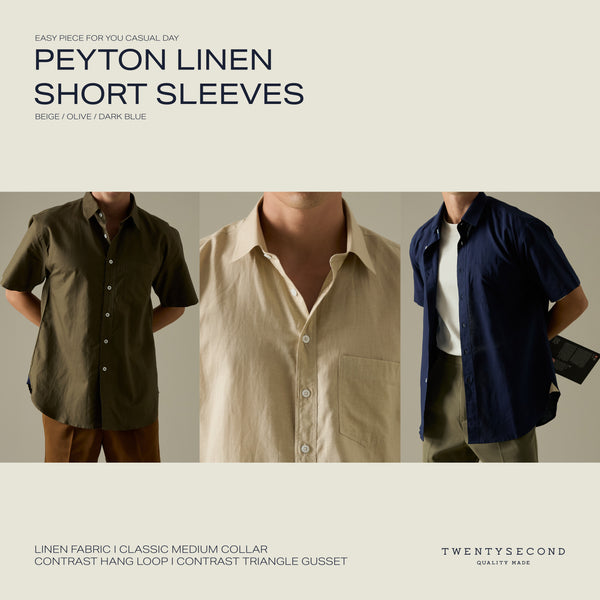 PEYTON LINEN SHIRT - DARK BLUE