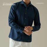 SLUB DENIM SHIRT - DARK BLUE