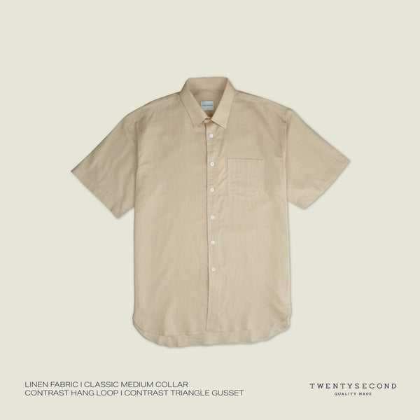 PEYTON LINEN SHIRT - BEIGE