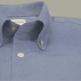 WRINKLE FREE BTD DRESS SHIRT - DARK BLUE (Slim Fit)