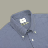 WRINKLE FREE BTD DRESS SHIRT - DARK BLUE (Slim Fit)