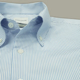 WRINKLE FREE BTD DRESS SHIRT - BLUE STRIPE (Slim Fit)