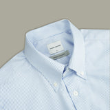 WRINKLE FREE BTD DRESS SHIRT - BLUE STRIPE (Slim Fit)