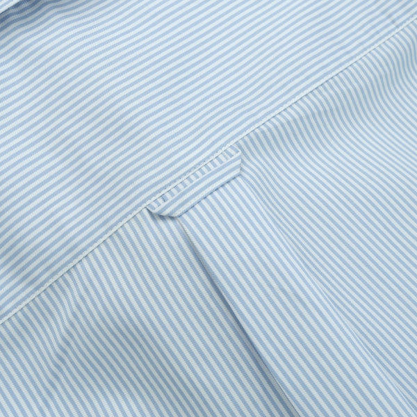 WRINKLE FREE BTD DRESS SHIRT - BLUE STRIPE (Slim Fit)