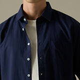 PEYTON LINEN SHIRT - DARK BLUE