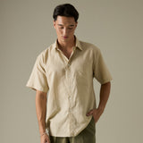 PEYTON LINEN SHIRT - BEIGE