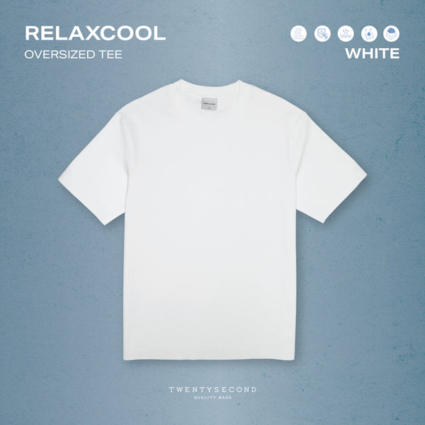 RELAXCOOL SEAMLESS OVERSIZED TEE-WHITE