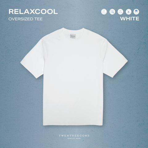 RELAXCOOL SEAMLESS OVERSIZED TEE - WHITE