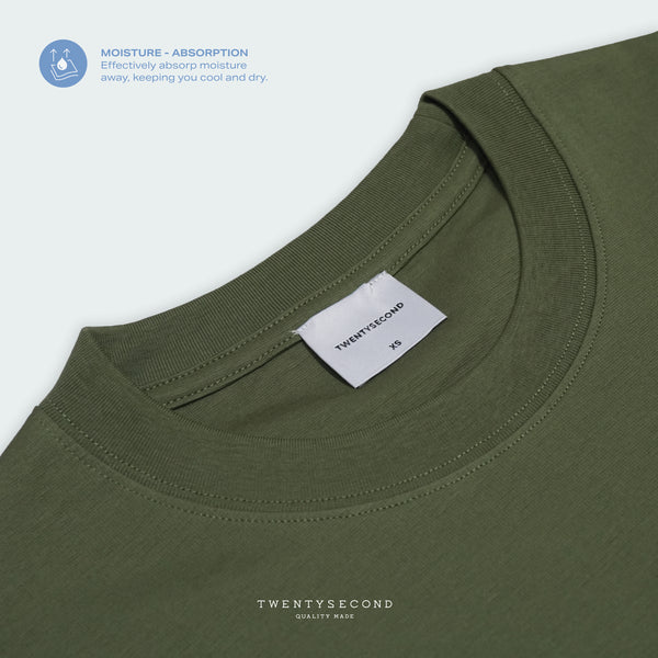 RELAXCOOL SEAMLESS OVERSIZED TEE - OLIVE