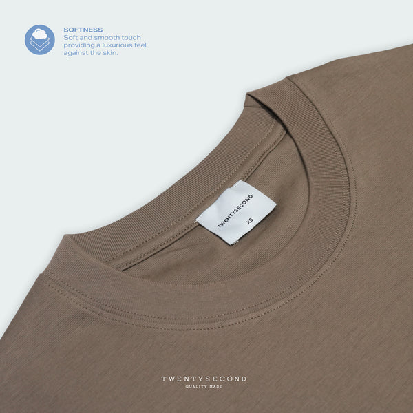 RELAXCOOL SEAMLESS OVERSIZED TEE - BROWN