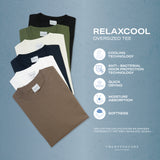 RELAXCOOL SEAMLESS OVERSIZED TEE-BEIGE