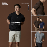 ASHTON KNIT POLO - BLACK