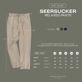 SEERSUCKER RELAXED PANTS - BROWN