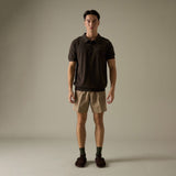 JOSH SINGLE PLEAT SHORTS - BROWN