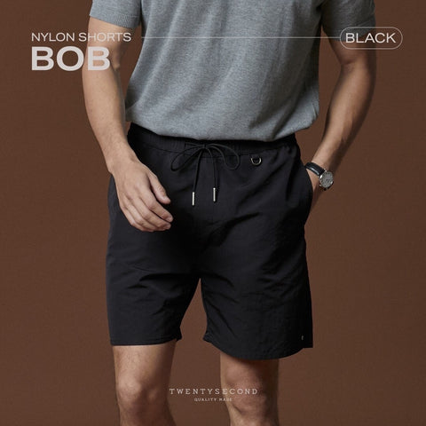 BOB NYLON SHORTS - BLACK