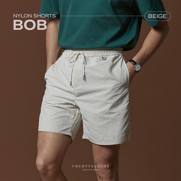 BOB NYLON SHORTS - BEIGE