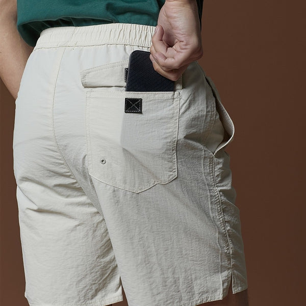 BOB NYLON SHORTS - BEIGE