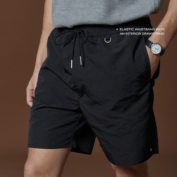 BOB NYLON SHORTS - BLACK