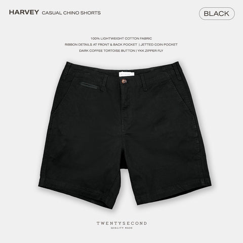 HARVEY CHINO SHORTS - BLACK