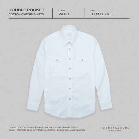 DOUBLE POCKETS - WHITE