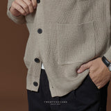 V-NECK CARDIGAN - KHAKI