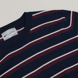 URBAN STRIPED KNIT TEE - NAVY