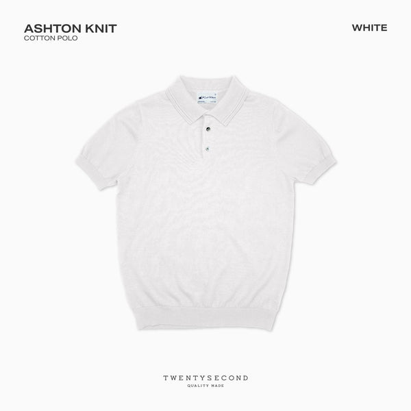 POLO ASHTON KNIT - WHITE