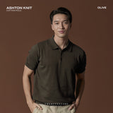 ASHTON KNIT POLO - OLIVE