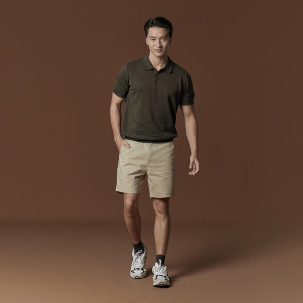 ASHTON KNIT POLO - OLIVE