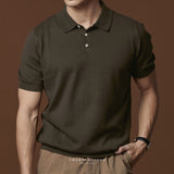 ASHTON KNIT POLO - OLIVE