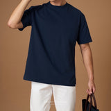 THE NEW SUPER SOFT COTTON TEE - NAVY