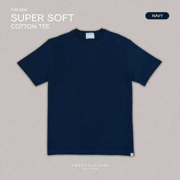 THE NEW SUPER SOFT COTTON TEE - NAVY