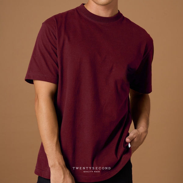 THE NEW SUPER SOFT COTTON TEE - MAROON