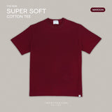 THE NEW SUPER SOFT COTTON TEE - MAROON