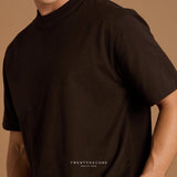 THE NEW SUPER SOFT COTTON TEE - BROWN