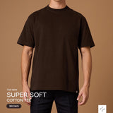 THE NEW SUPER SOFT COTTON TEE - BROWN