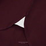 ETON BAND COLLAR SHIRT - MAROON