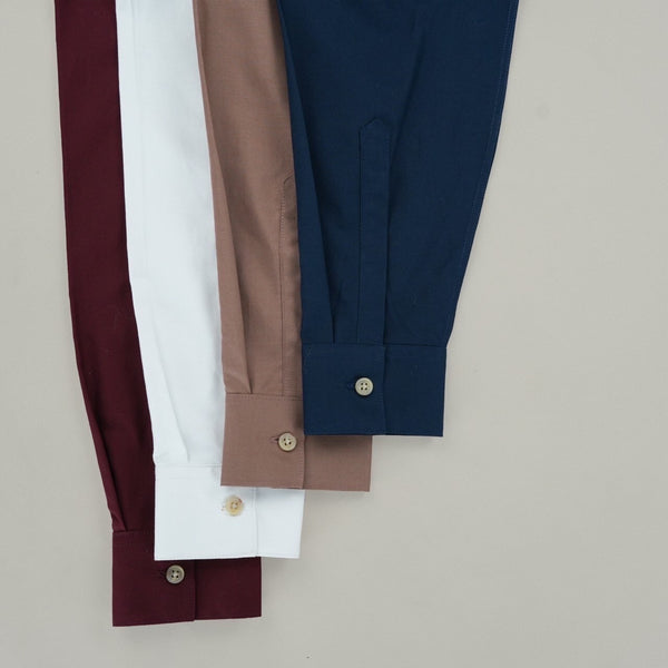 ETON BAND COLLAR SHIRT - MAROON