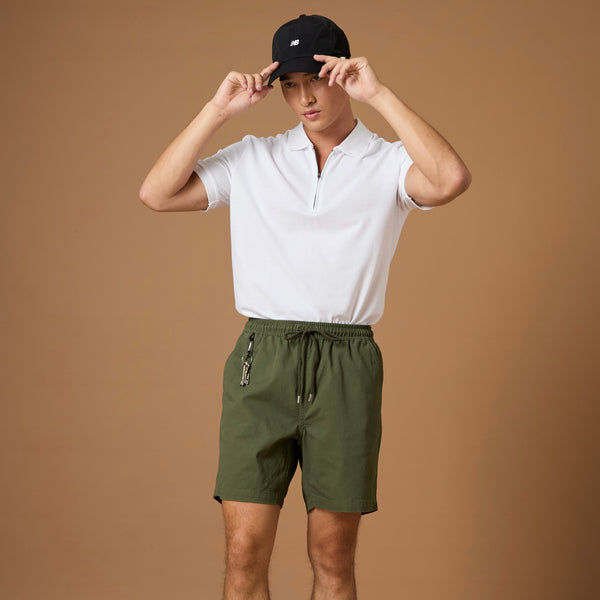 COOPER RELAXED SHORTS - OLIVE (Extra Shorts)