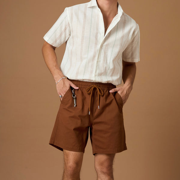 COOPER RELAXED SHORTS - BRICK (Extra Shorts)