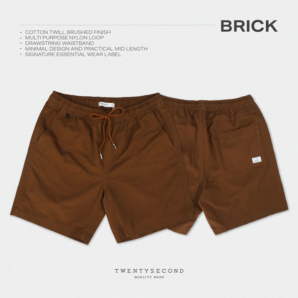 COOPER RELAXED SHORTS - BRICK (Extra Shorts)