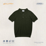 EVERYDAY SUMMER KNIT POLO SHIRT-FOREST