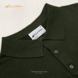 EVERYDAY SUMMER KNIT POLO SHIRT-FOREST